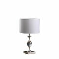 Cling 19.75 in. Satin Nickel Solid Crystal Orb Metal Table Lamp CL2629589